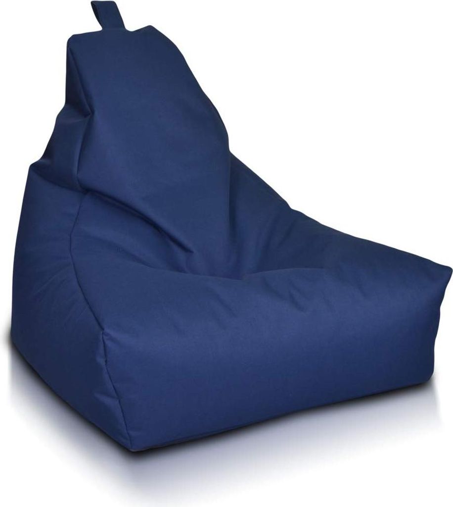 Ecopuf, Keiko Sitzsack, Pouf Sessel Outdoor, Bean Bag, Blau Nc8, Mittelgroß