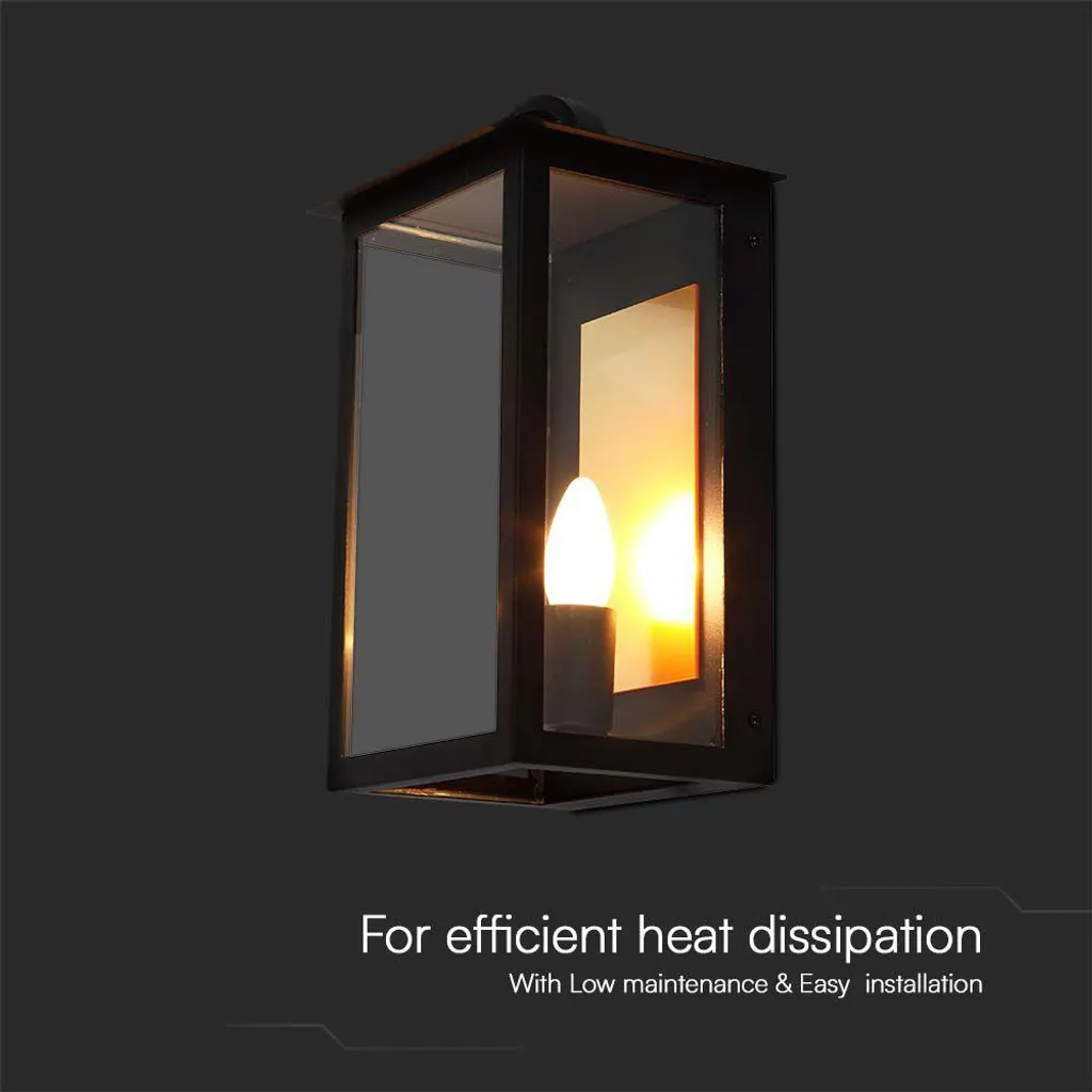 Applique Murale Extérieure Noire IP65 Design UP pour Ampoule E14 - 4