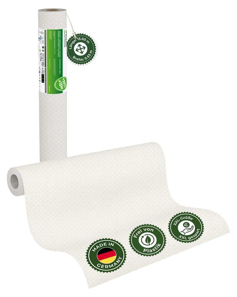 Raufasertapete Papiertapete – GRANDIOSO Strukturtapete Mikrostruktur, XXL 15,00 m x 0,53 m, überstreichbar, atmungsaktiv, Germany – Veluxis