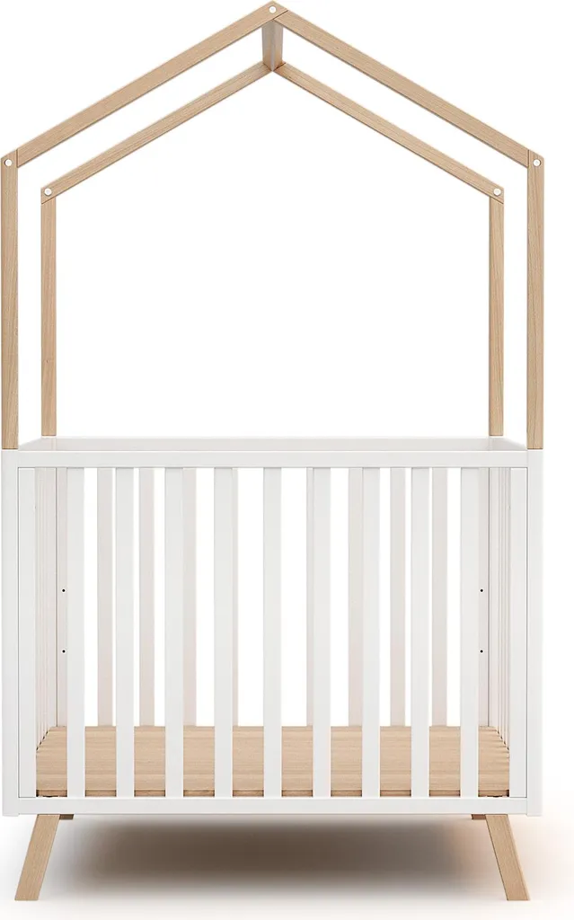 Parc Bébé KASA AT4 avec Fond 3 Niveaux et Structure Cabane en Bois