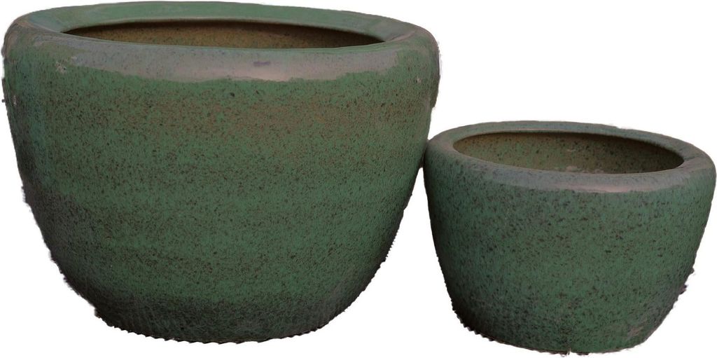 PTMD – Madaline-Topf – Grün – 55 x 55 x 36 cm – 2er-Set