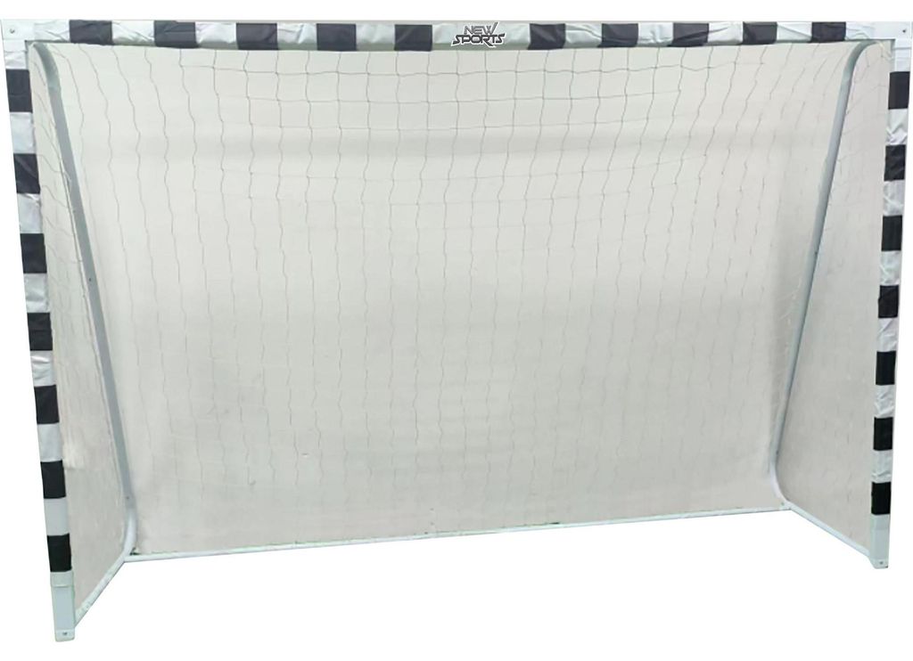 New Sports Fußballtor schwarz-weiß 300x200x90cm robustes Polyesternetz