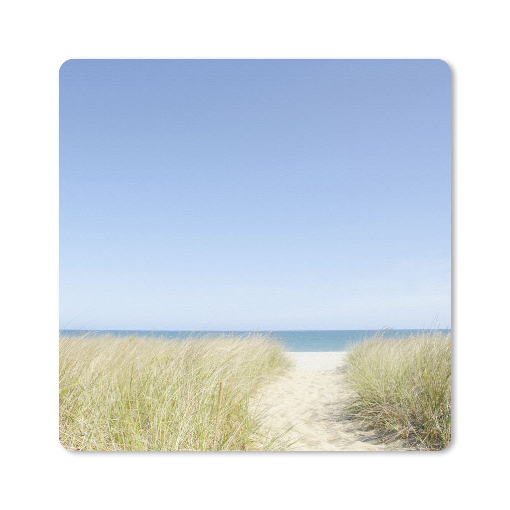 MuchoWow Mauspad Mousepad Pfad - Düne - Meer 30x30 cm - Mousepads - Maus Mat - Pad - Mausunterlage - Gaming