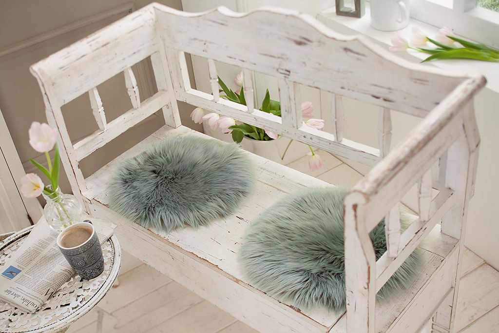Deko-Fell 'Aqua', leicht glänzend, angenehm flauschig, Produktbild 