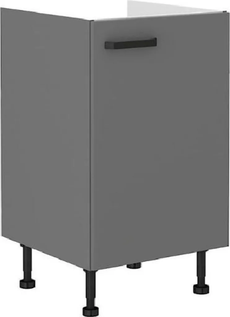 Mobiletto Sottolavabo NELJA 50 cm Antracite | Robusto e Facile Montaggio