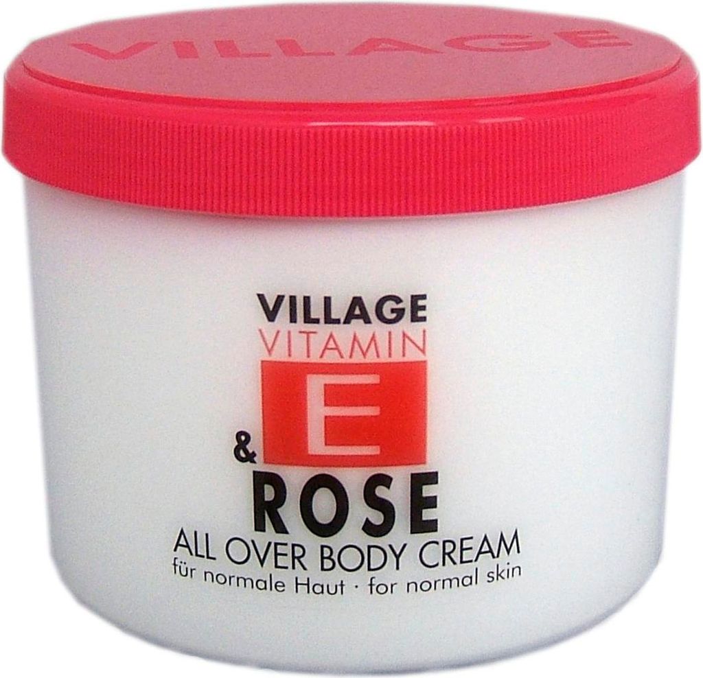 Village Cosmetics Bodycream Vitamin E Rose 500ml Körpercreme Körperpflege 950611