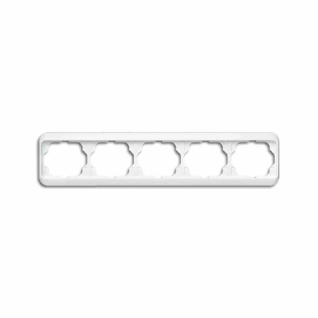 Cadre 5 postes Busch-Jaeger horizontal : harmonisez vos prises murales