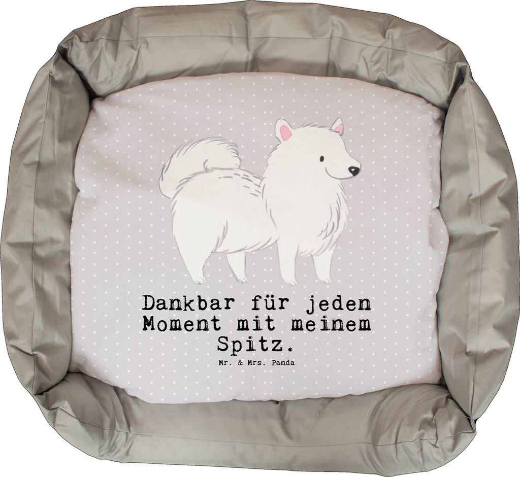Mr. & Mrs. Panda Hundekorb Spitz Moment - Grau Pastell - Geschenk, Hundebett, Hund, Muttertag, Vatertag, Welpen, Valentinstag