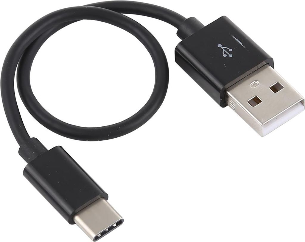 22 cm Lade Kabel Adapter USB auf Typ-C Schwarz für verschiedene Smartphones Neu