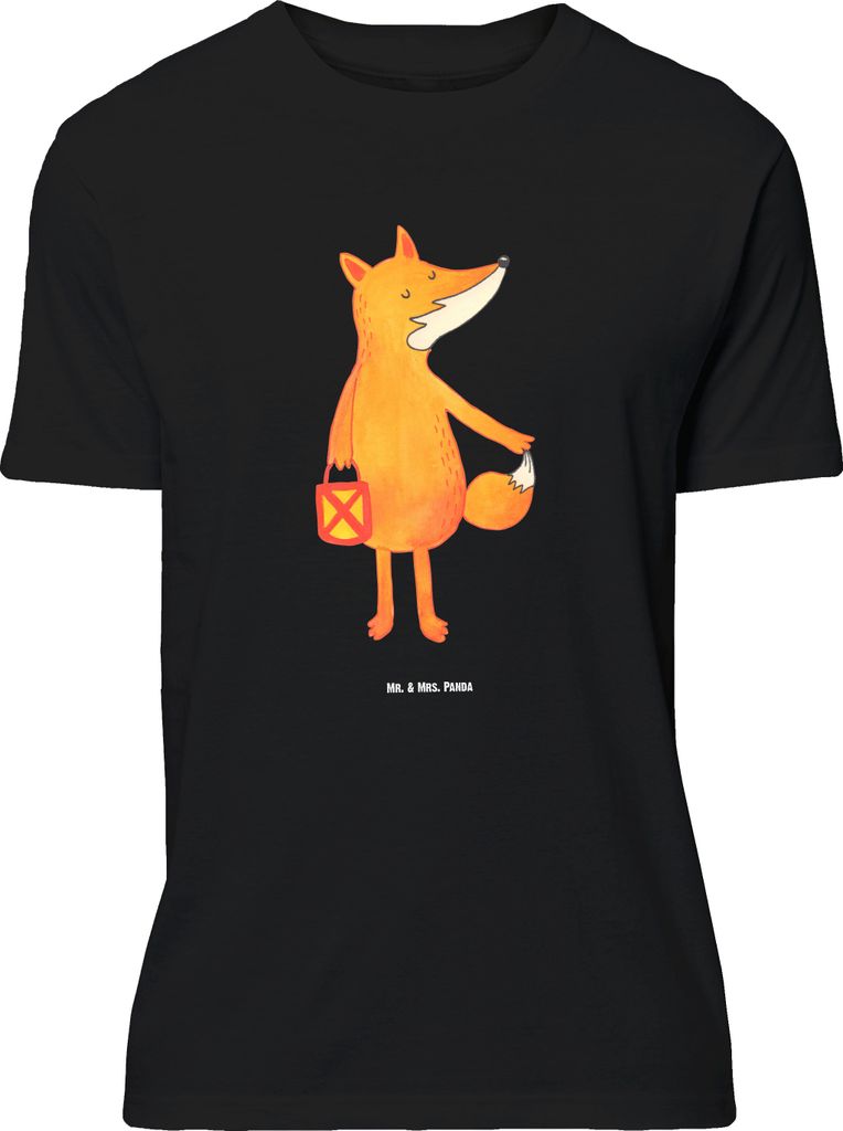 Mr. & Mrs. Panda Größe M T-Shirt Fuchs Laterne - Schwarz - Produktbild 