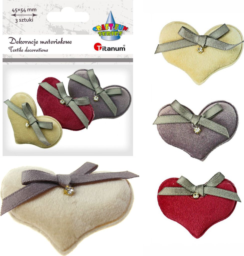 Titanum Craft-Fun Series Stoffherz mit Kristall