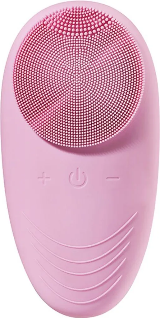 INF Spazzola Viso in Silicone Elettrica Massaggiante, 5 Livelli, IPX7 Rosa