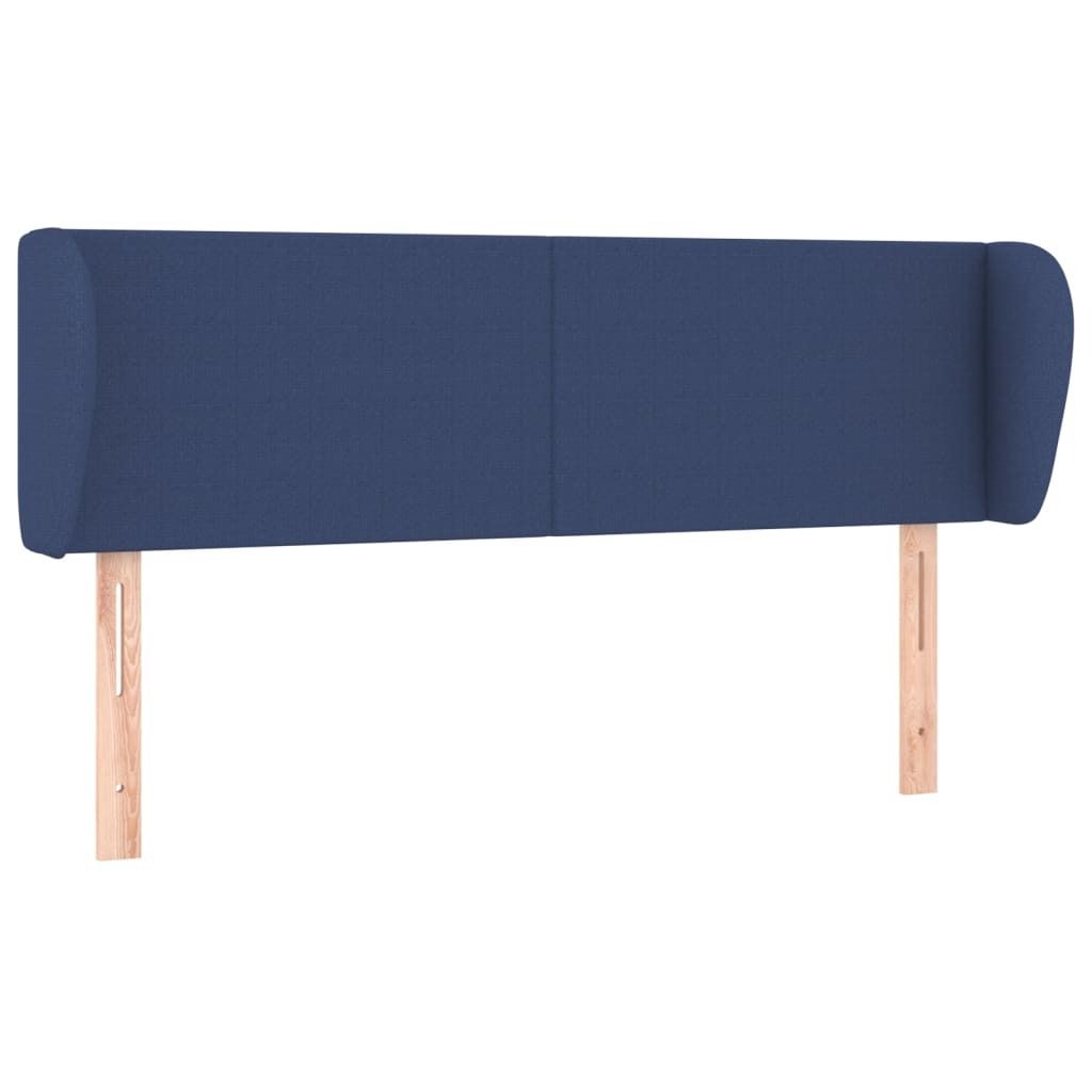 Möbel Kopfteil mit Ohren Blau 147x23x78/88 cm Stoff - Kopfteile CLORIS1751672