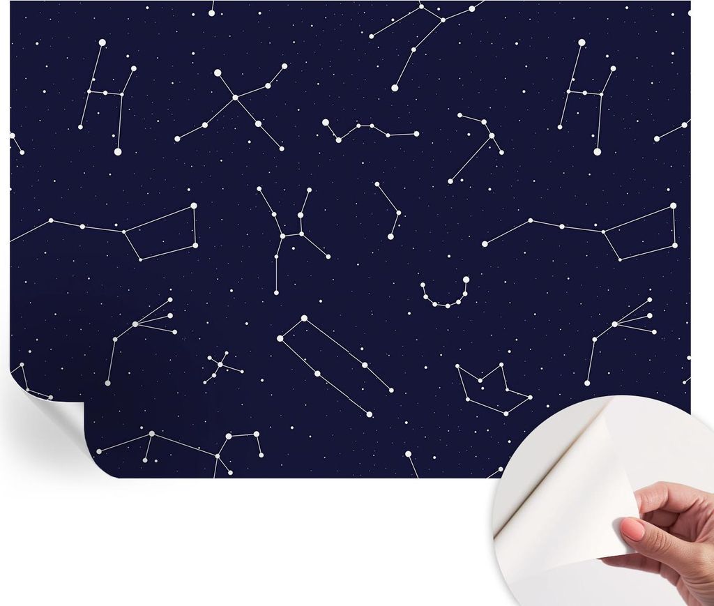 Selbstklebende Wandtapete - Dekorative Tapete für Wohnzimmer - Klebefolie für Wandbilder - Tapetenfolie für Wanddekoration - 312x219 cm - Astro Sky