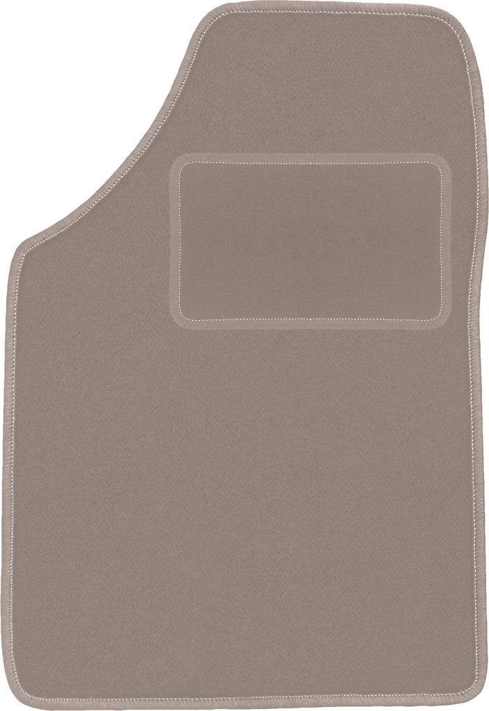 Fahrerfußmatte Velours beige passend für Renault Kangoo I (1997-2008, kombivan) – mit Befestigungen – passgenau