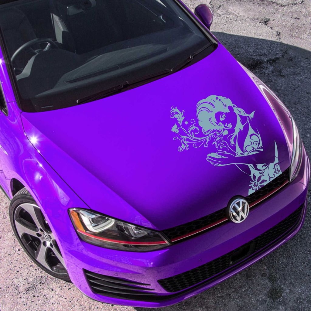 Aufkleber - Autoaufkleber "Glamour Fashion Girl" 80cm x 60cm pastelltürkis - Tuning Carystyling Heckscheibe Auto