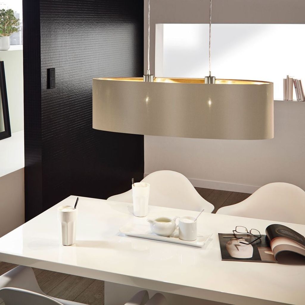 Eglo Pendelleuchte Maserlo 78cm 2xE27 taupe-gold 31613