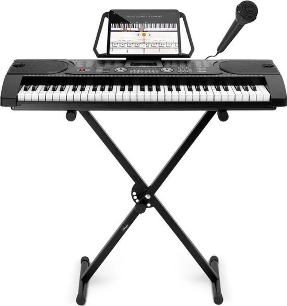 Áengus Keyboard 61 kláves, piano se stojanem a mikrofonem - Obrázek produktu 1