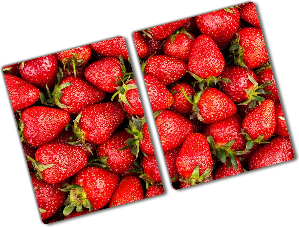 Tulup Glas Herdabdeckplatte - 2x40x52 cm - Glaskeramikkochfeld-Abdeckung Spritzschutz Glasabdeckplatte Kochplattenabdeckung und Schneidebrett - Zwe...
