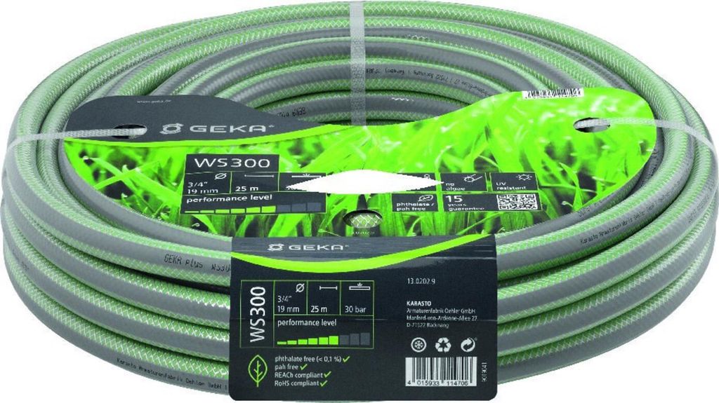 GEKA plus Wasserschlauch WS300 ca 25 m Schlauch druckfest & formstabil 13.0202.9