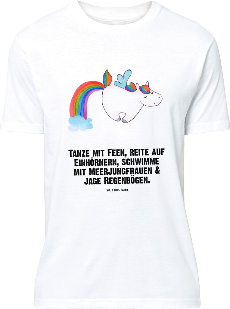 Mr. & Mrs. Panda Größe XL T-Shirt Einhorn Fliegendes Pferd - Weiß - Geschenk, Spielen, Erwachsenwerden, Unicorn, Shirt, Regenbogen, mit Spruch, ...
