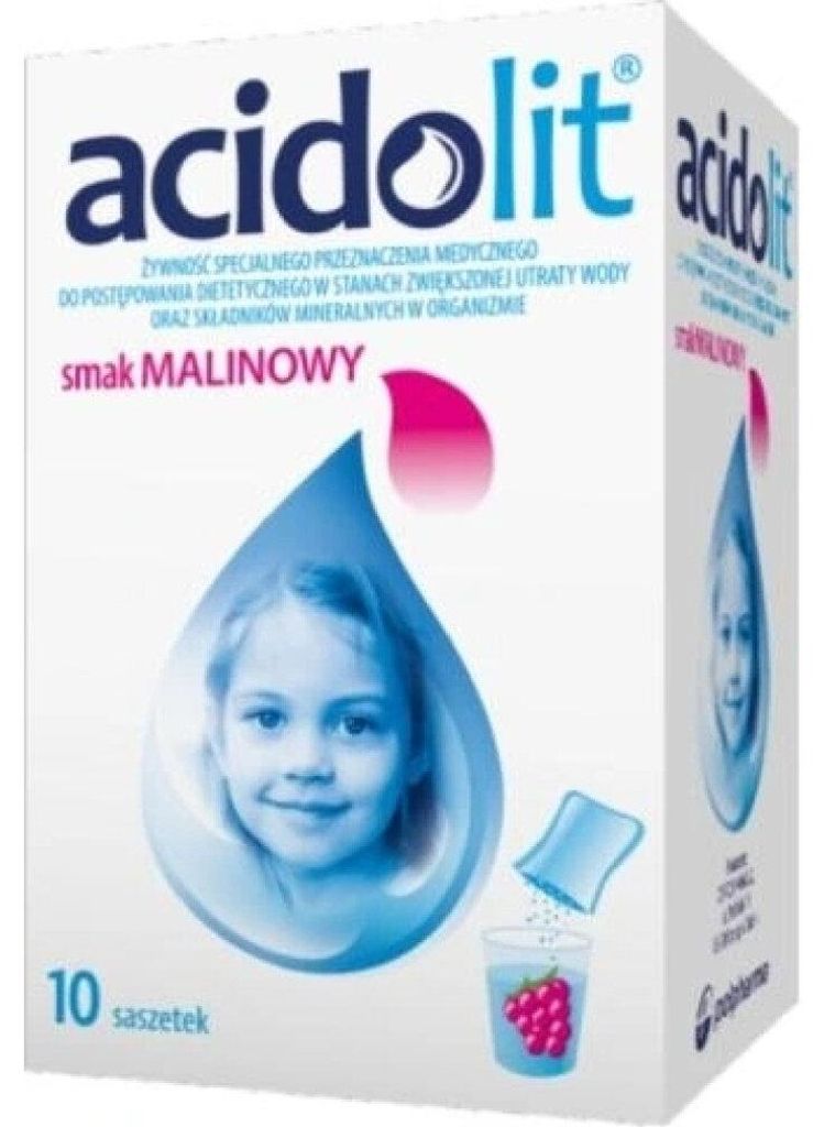 POLPHARMA ACIDOLIT Elektrolyte für Kinder Himbeere Polpharma 10 Beutel