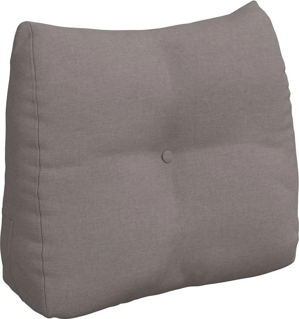 Coussin Dossier Épais en Tissu Taupe 60x50 cm Haute Densité vidaXL