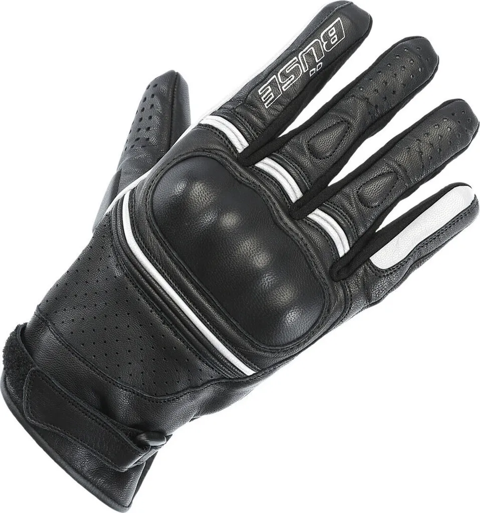 Büse Main Gants de Moto Femmes Noir Blanc Taille 5 Design Ergonomique