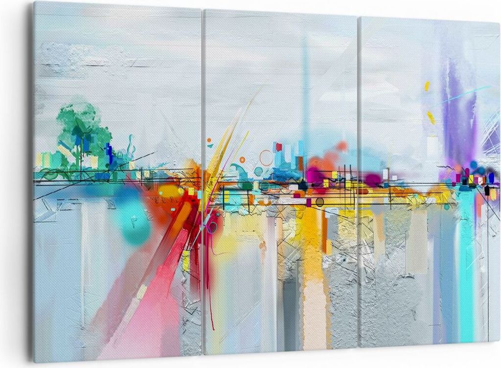 Bild auf Leinwand - Leinwandbild - Abstraktion modern - 165x110cm - Wand Bild - Wanddeko - Leinwanddruck - Bilder - Kunstdruck - Wanddekoration - L...