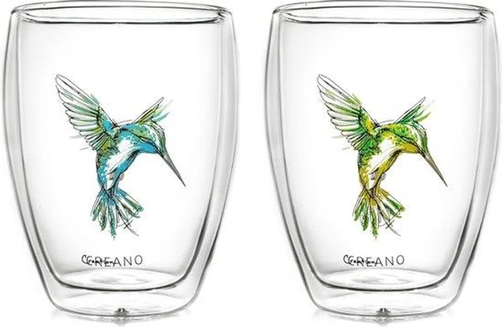 Duo de tasses à café en verre 250ml - Idéal pour Latte et Cappuccino