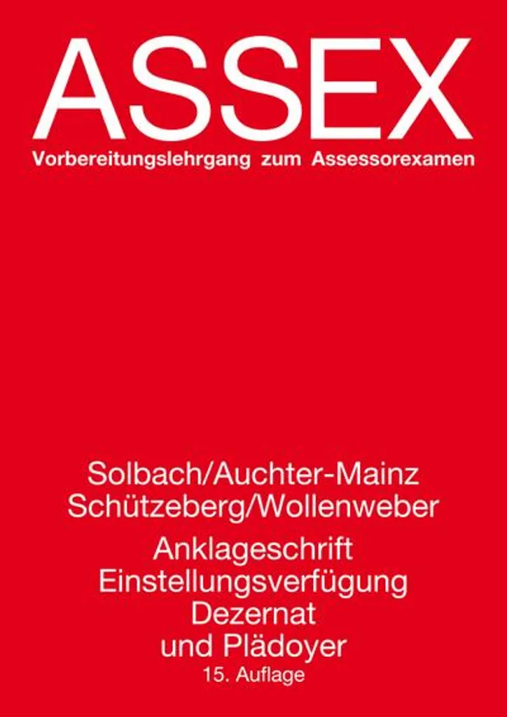 Préparation au Concours de Magistrature : Anklageschrift et Dezernat