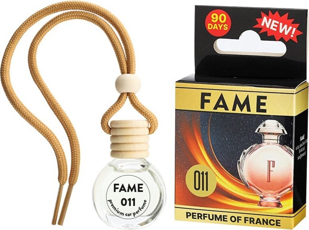 FAME Autoduft #011 10 ml mit Holzkorken und Glasflasche für Rückspiegel und Lüftungsgitter