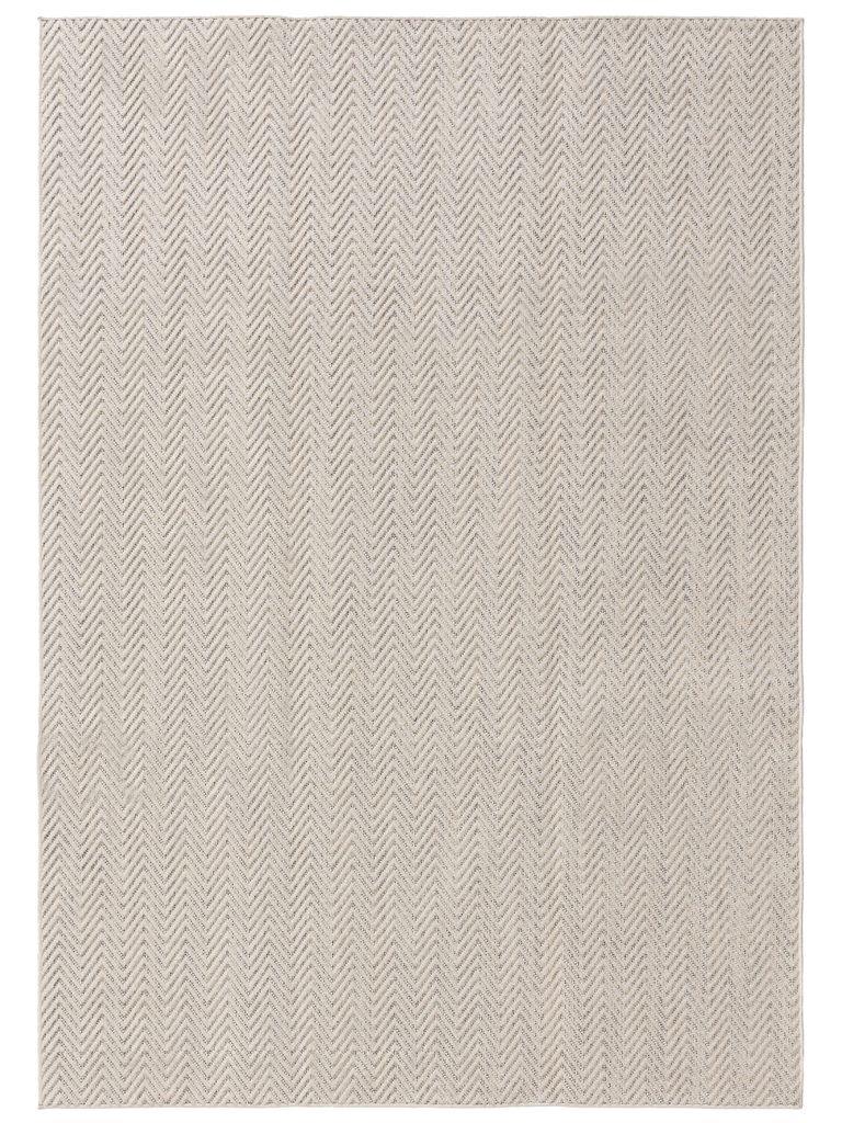 In- & Outdoor-Teppich Kaleo Creme/Grau 300x400 cm Wohnzimmer Rechteckig Muster Modern Kurzflor benuta Skandinavisch