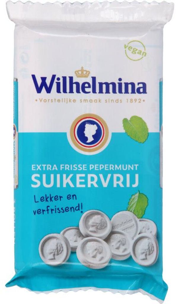 Wilhelmina Pepermunt Suikervrij 111g – Zuckerfreie Produktbild 
