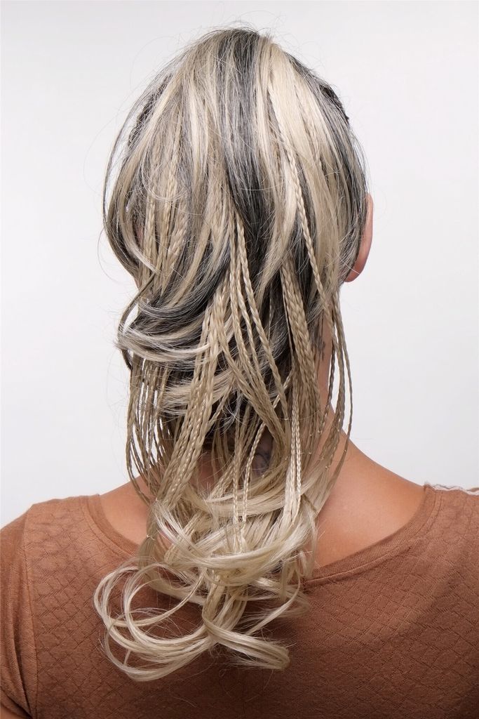 WIG ME UP Haarteil Zopf geflochten Braun Blond Produktbild 