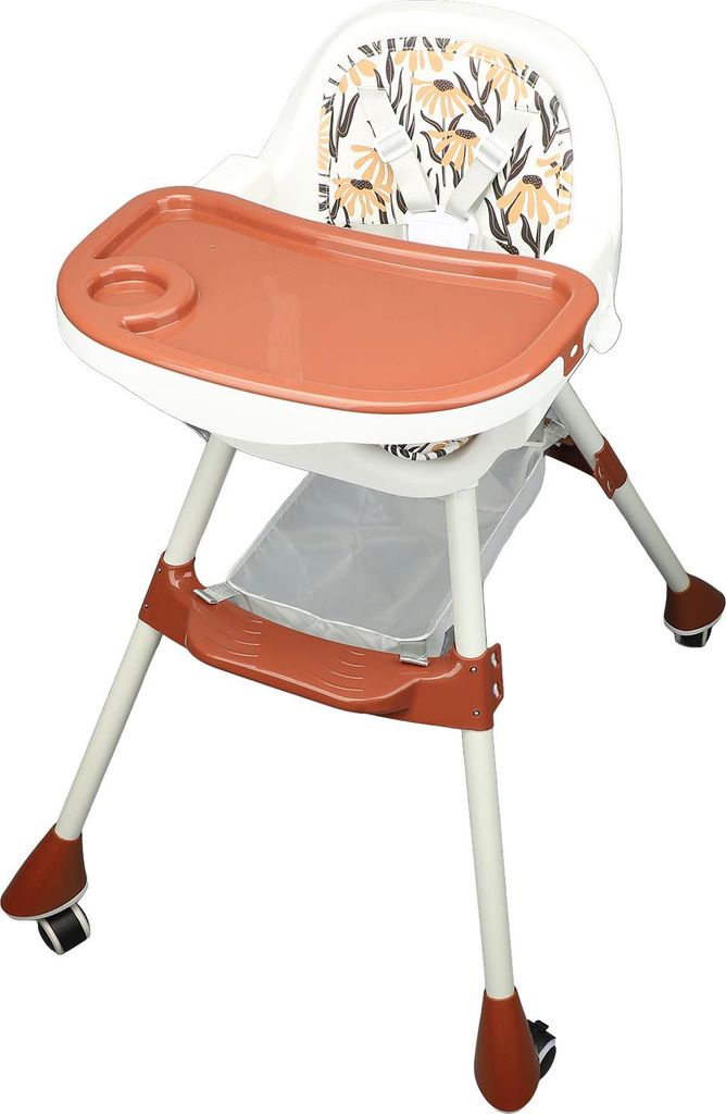 Baby-Hochstuhl mit Rückenlehne, doppellagiges Tablett, 3 Höhenstufen, abnehmbares Kissen, Esszimmersitzerhöhung für Kinder im Alter von 6 Monat...