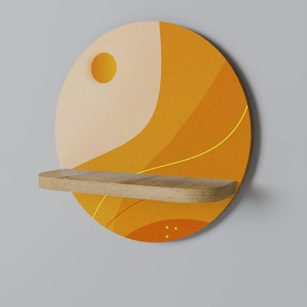 Gagnez de la place avec l'étagère ronde ORANGE ARRANGEMENT suspendue