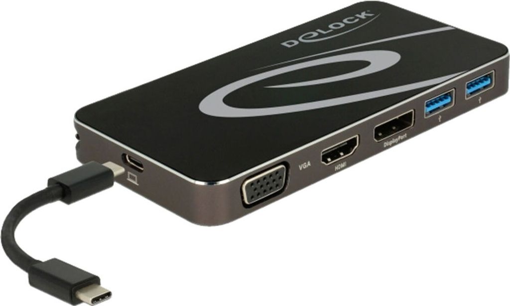 DELOCK USB Type-C 3.2 Dockingstation 4K HDMI + DP USB Hub