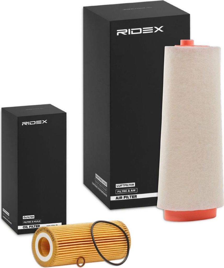 RIDEX Filterset Inspektionspaket Filtersatz für VW Golf IV Schrägheck (1J1) Golf V Schrägheck (1K1) POLO (9N) TOURAN (1T1, 1T2) Transporter IV Bus