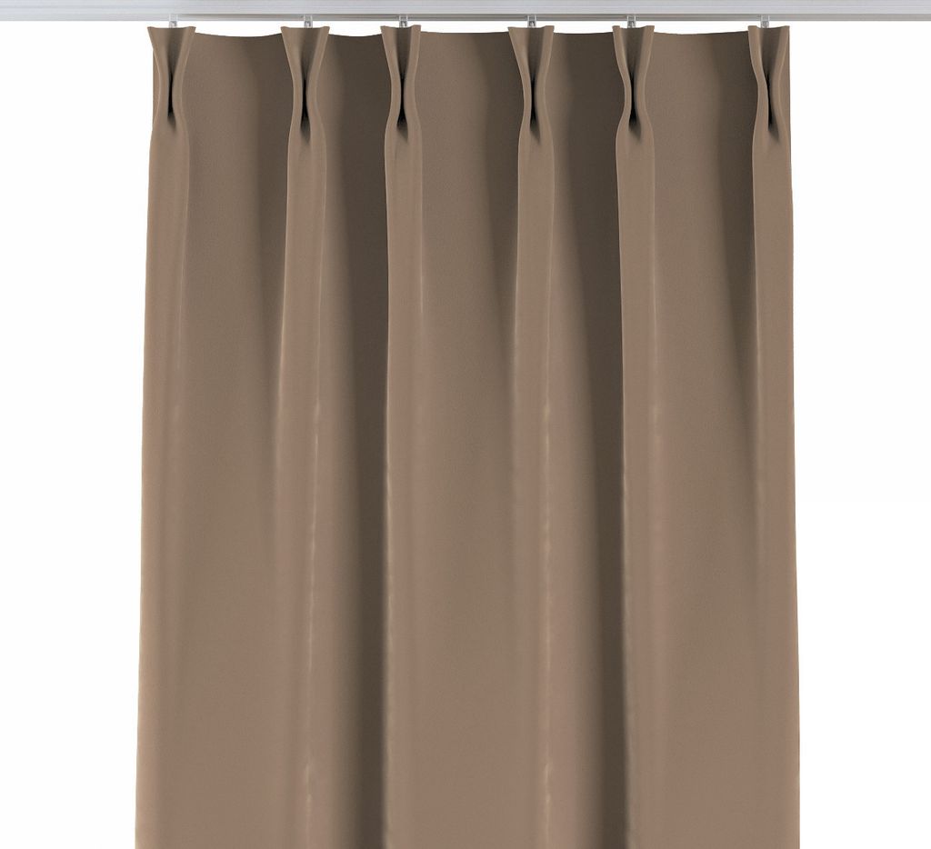 Dekoria Vorhang mit flämischen 2-er Falten, beige, 70 x 100 cm