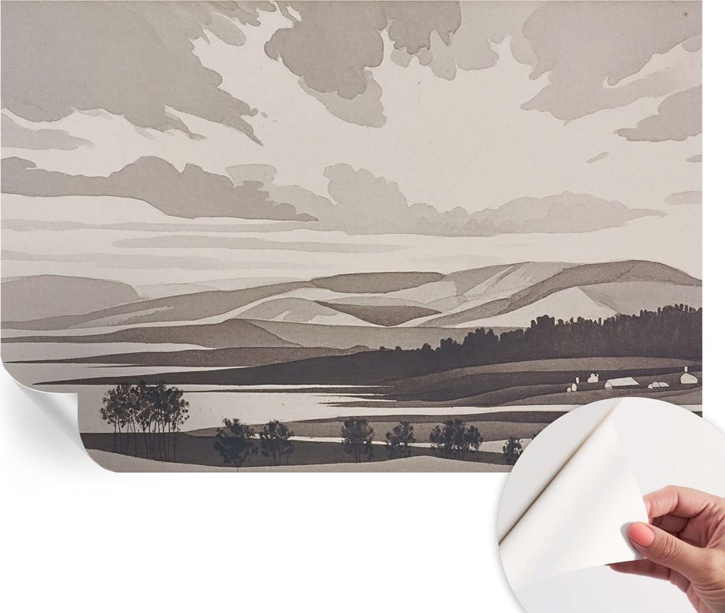 Selbstklebende Wandtapete - Dekorative Tapete für Wohnzimmer - Klebefolie für Wandbilder - Tapetenfolie für Wanddekoration - 104x70 cm - Eine fr...