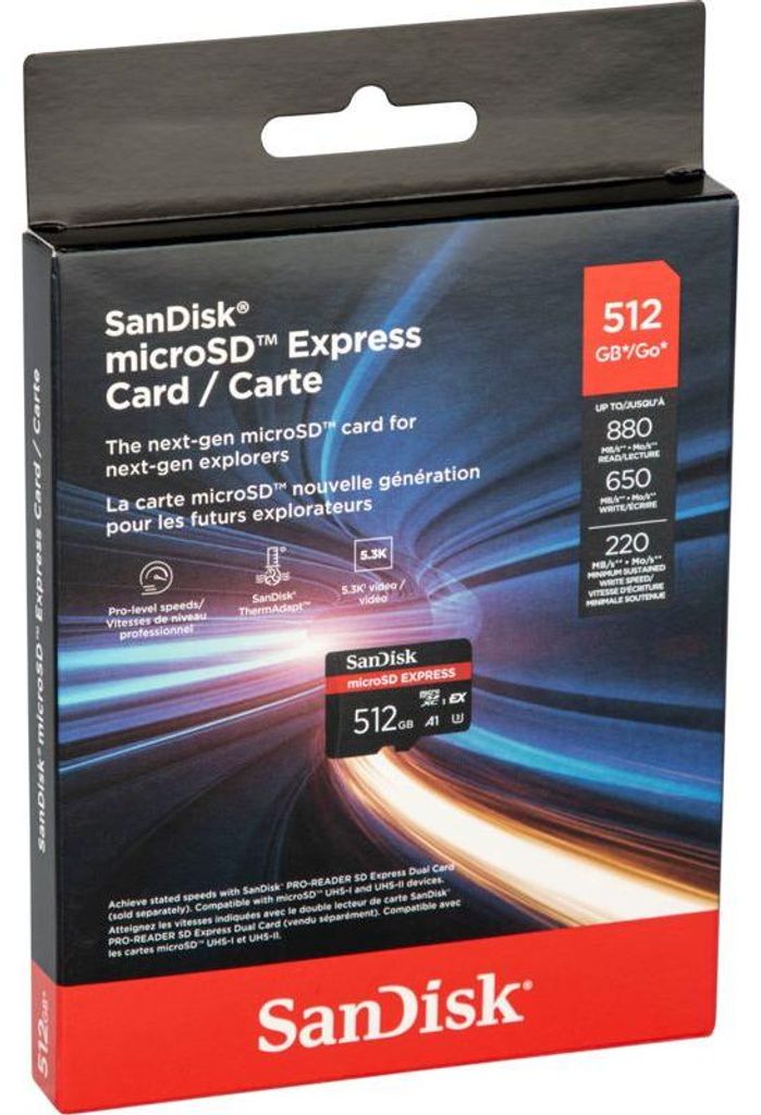 SanDisk SDSQXFN-512G-GN4NN, 512 GB, MicroSDXC, UHS-I, 880 Obrázek produktu 