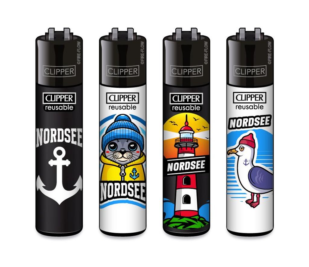 Clipper Feuerzeug 4er Set FFX Nordsee