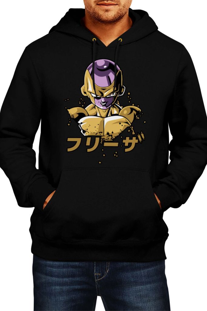 Herren Kapuzenpullover Anime Manga Dragon Anime Manga Ball Z Frieza 01 Frieza Dbz, Man M / Schwarz