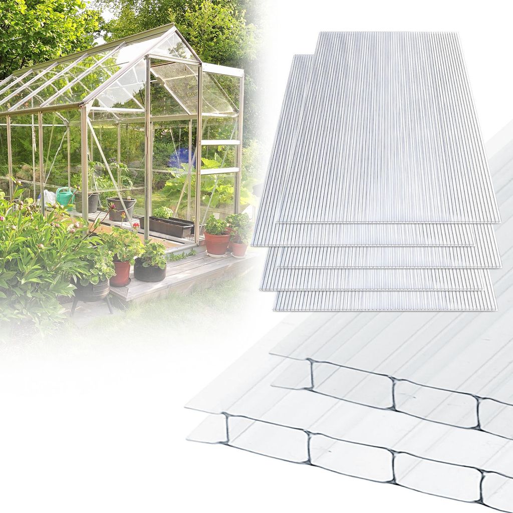 Eikuavons 10x Polycarbonat Hohlkammerplatten 8mm Produktbild 
