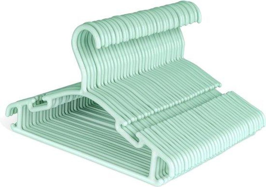 Kleiderbügel Set 27cm Grün aus Kunststoff für Kinder