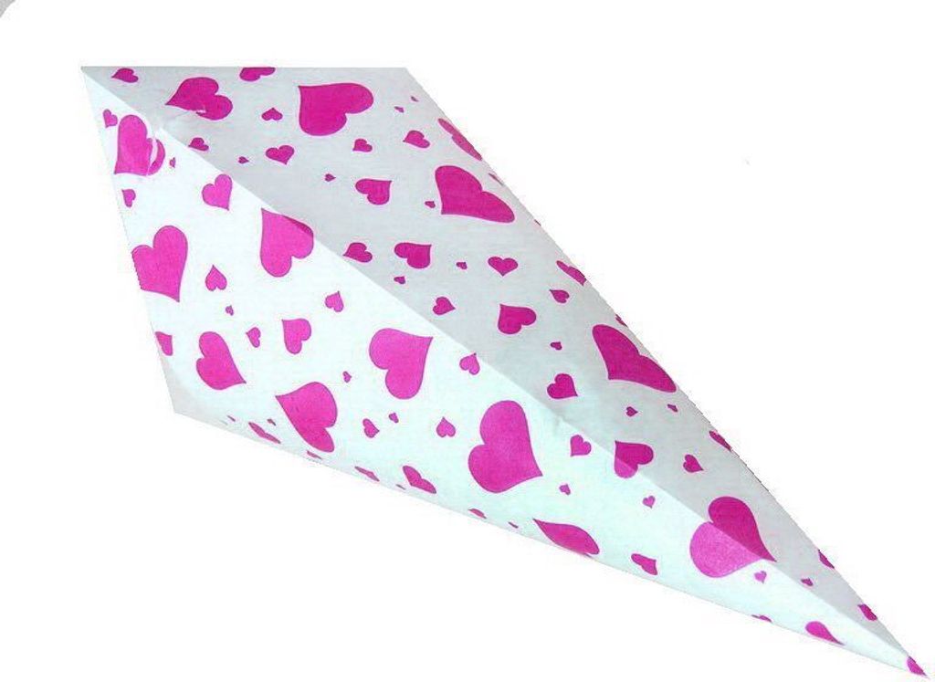 Spitztüten 125 gr. Herz pink 100 Stück| Für Süßigkeiten, Popcorn und gebrannte Mandeln | Candybar | Hochzeit | Kindergeburtstag