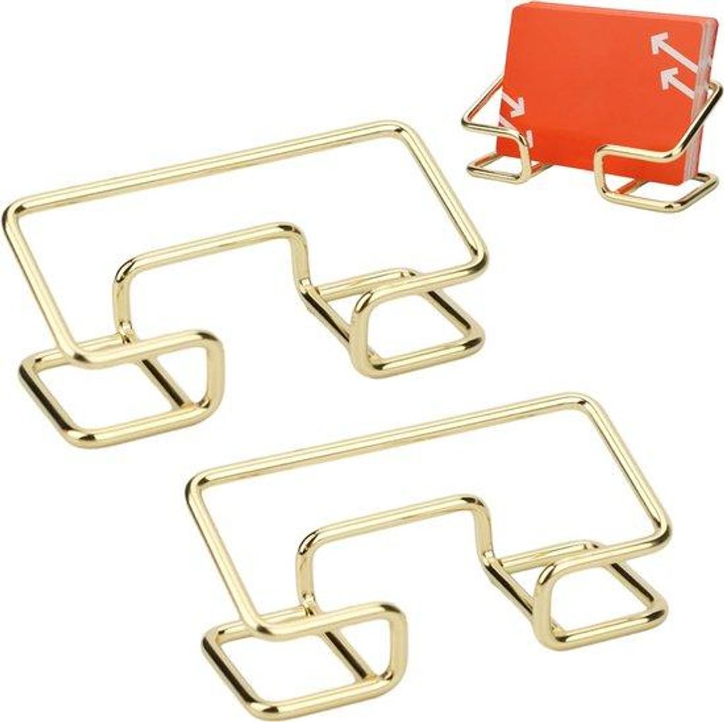 Luxe Visitenkartenhalter - 2er Set - Gegenstand für das Büro - Gold