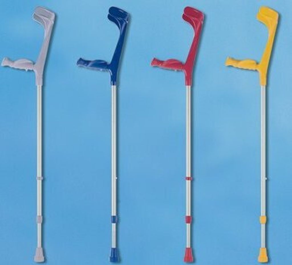 Anatomic-Softgriff-Stütze m.Clip blau/natur