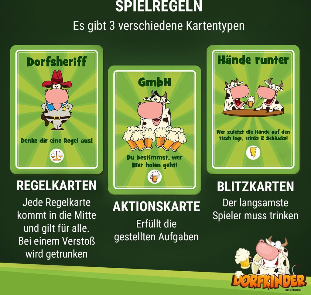 Dorfkinder Trinkspiel 110 Karten Spieler: 2-8 Alter: ab 18 Produktbild 4